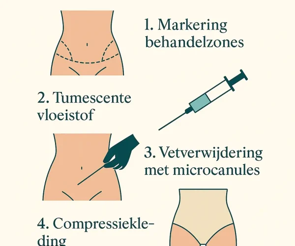 Buikliposuctie in 5 stappen infographic