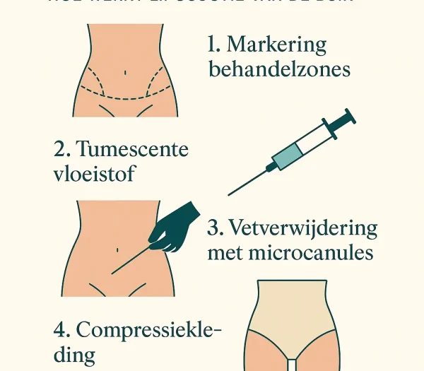 Buikliposuctie in 5 stappen infographic